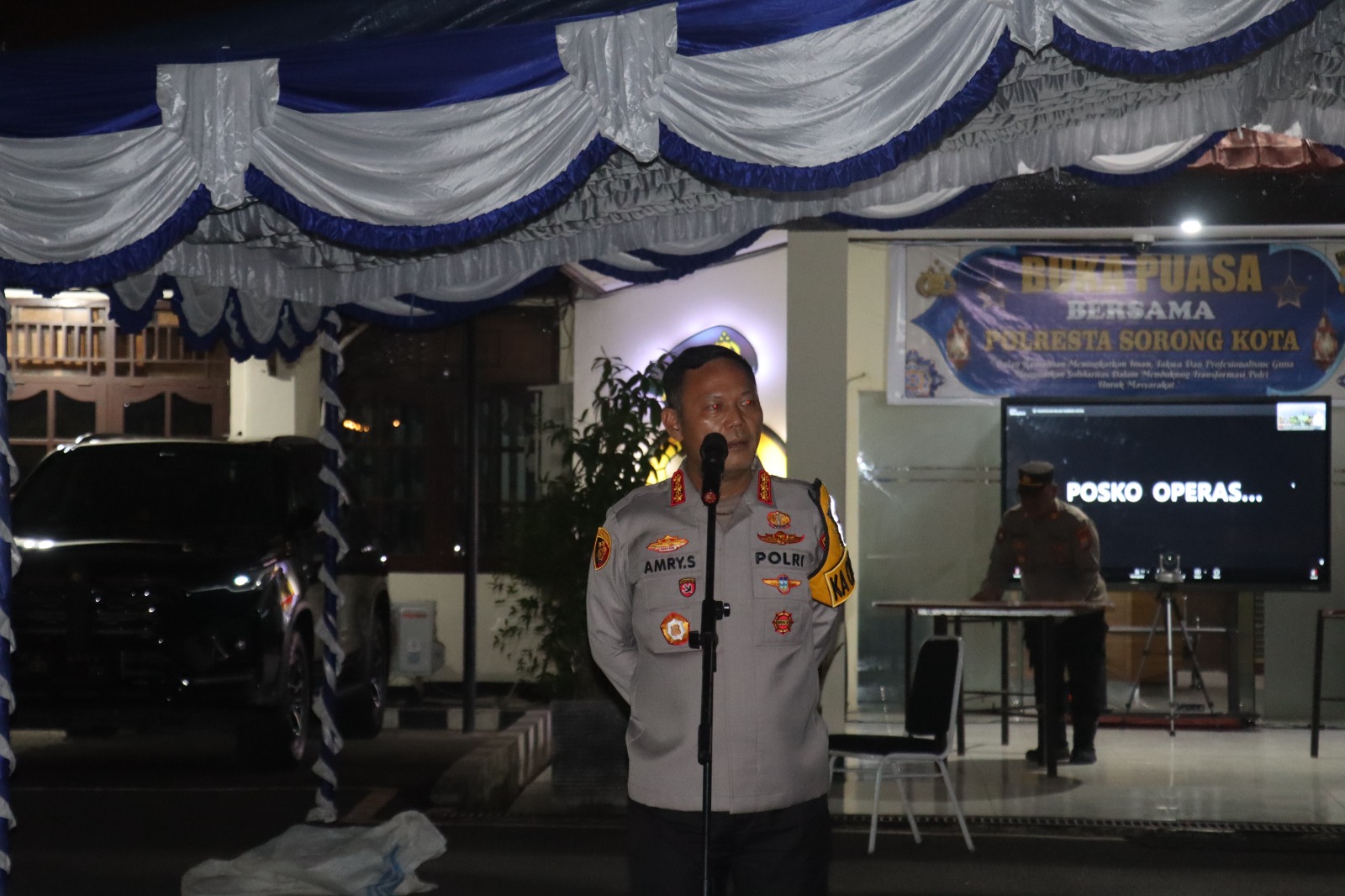 Polresta Sorong Kota Laksanakan Apel Pengamanan malam Takbiran Idulfitri 1447 H 2026 M