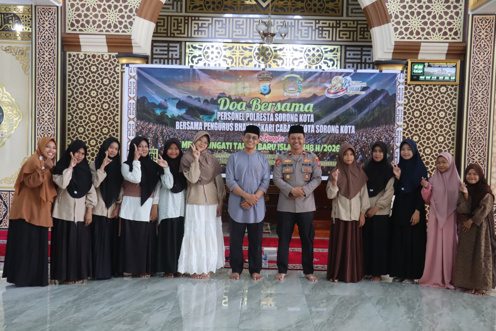 Dalam Rangka HUT Bhayangkara Ke-80, Polresta Sorong Kota Laksanakan Bakti Religi dan Doa Bersama