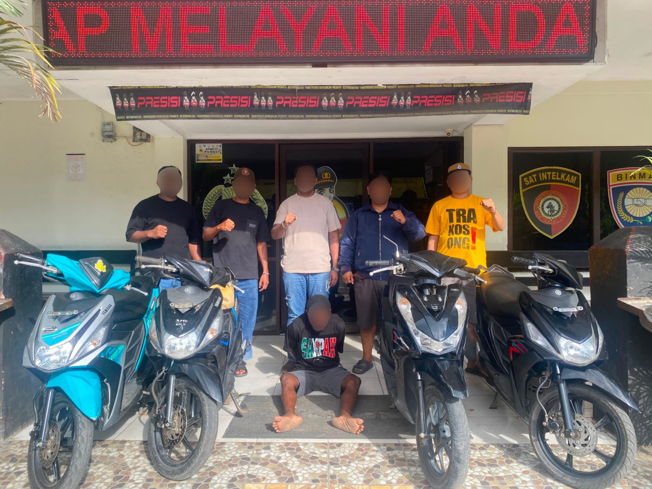 Tim Opsnal Elang Polsek Sorong Barat Ungkap Kasus Curanmor, Satu Pelaku Diamankan dan Lima Motor Ditemukan