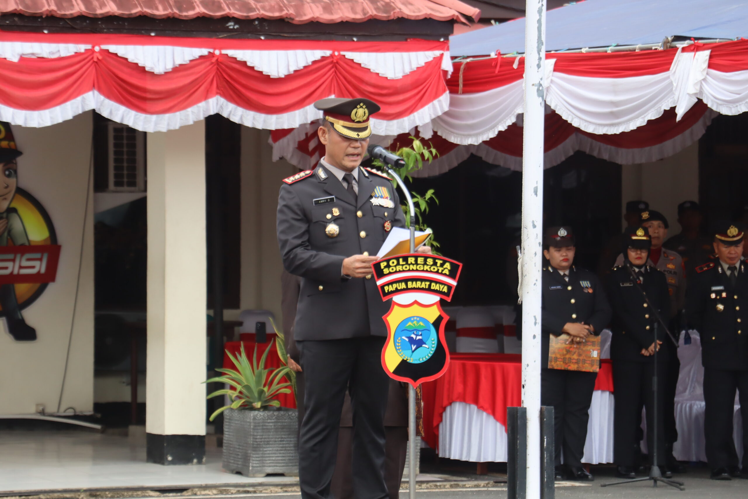 Peringati Hari Bhayangkara ke-80, 96 Personel Polresta Sorong Kota Terima Kenaikan Pangkat