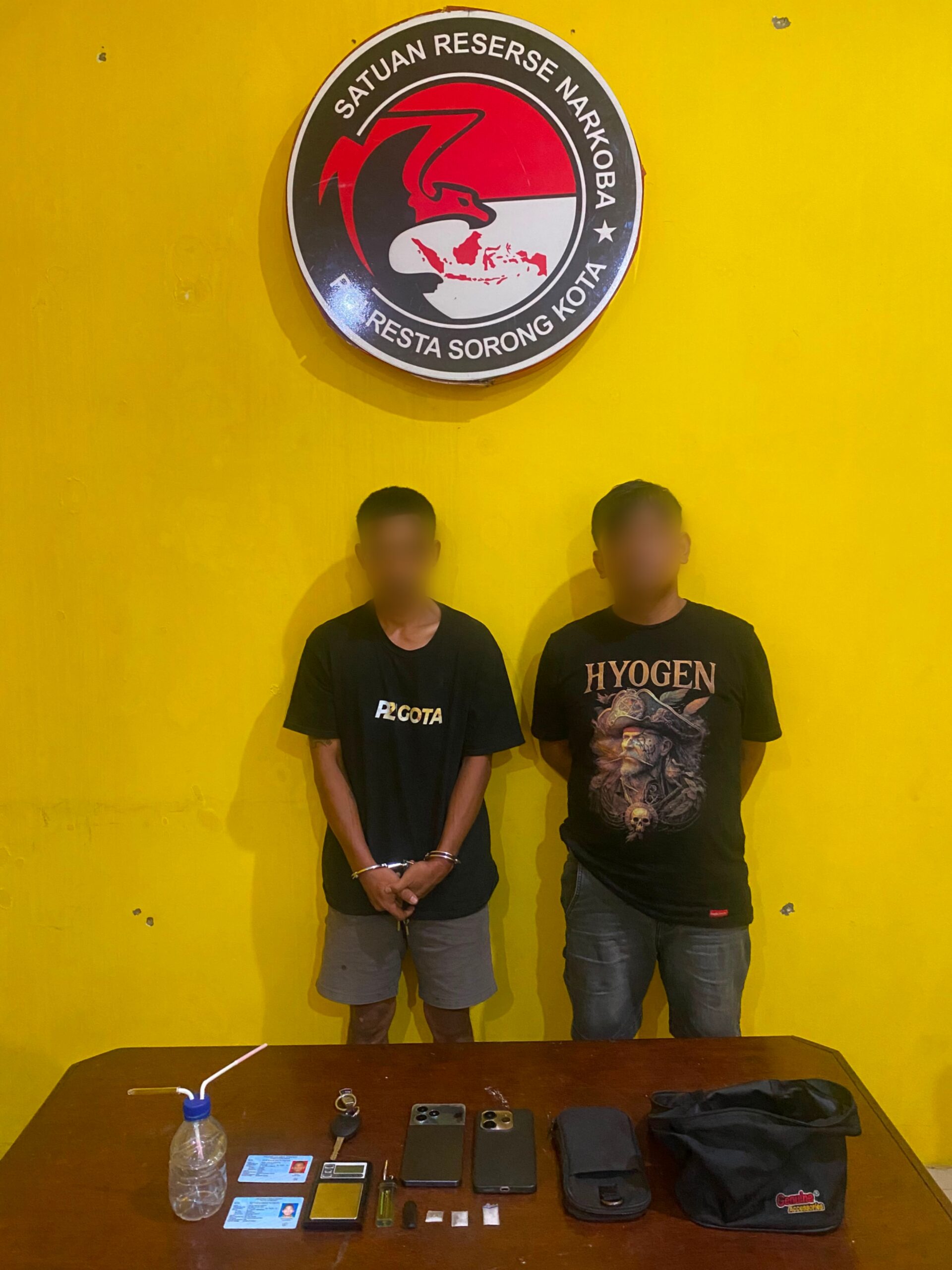 Satresnarkoba Polresta Sorong Kota Berhasil Ungkap Kasus Peredaran Narkotika Jenis Sabu, Dua Tersangka Diamankan