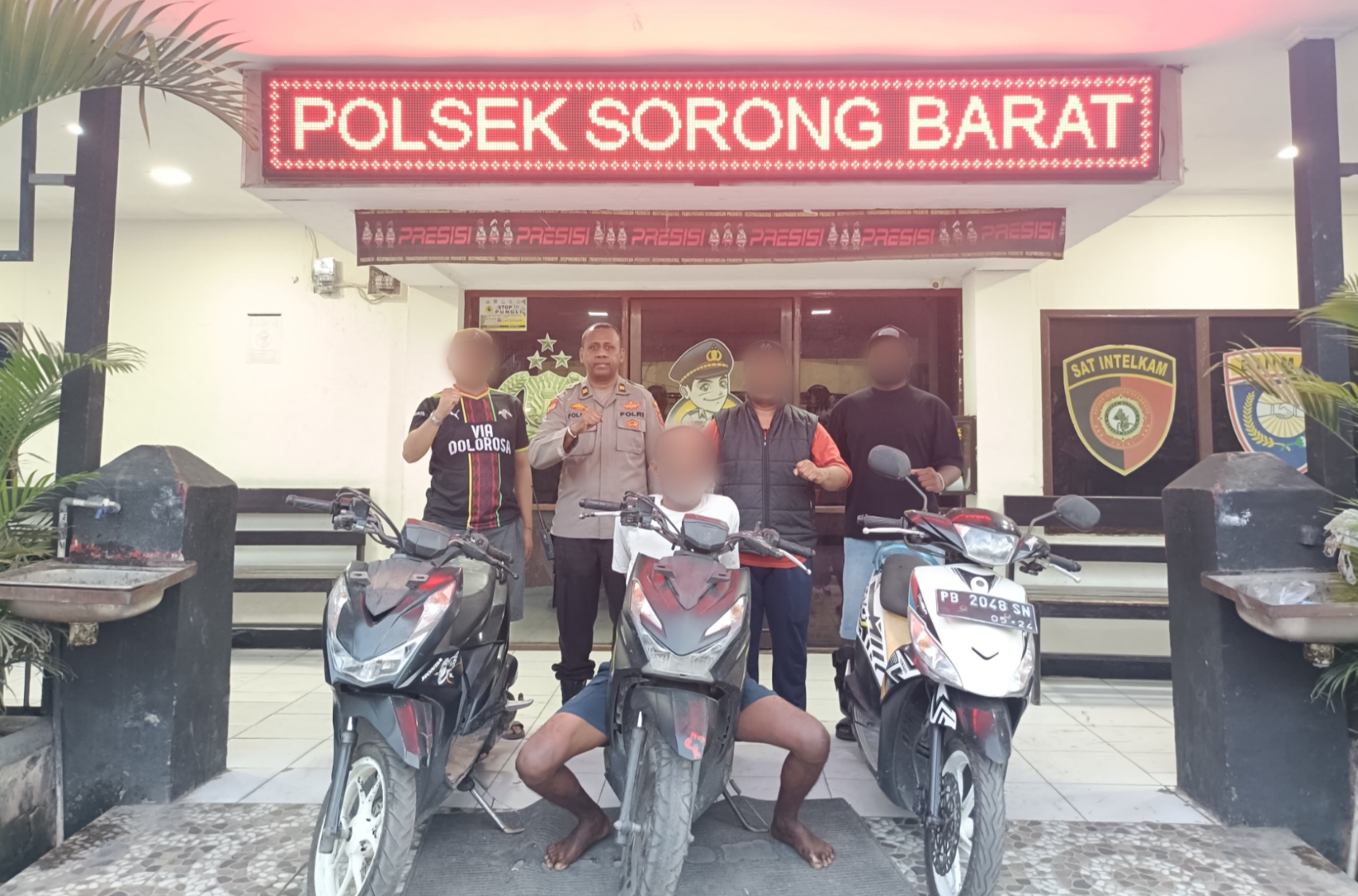 Team Elang Polsek Sorong Barat Berhasil Amankan Terduga Pelaku Curas yang Beraksi di Sejumlah TKP