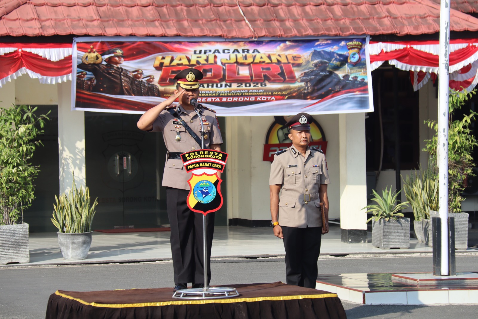 Polresta Sorong Kota Gelar Upacara Peringatan Hari Juang Polri 2026